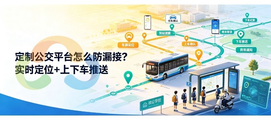 定制公交平台怎么防漏接？实时定位+上下车推送